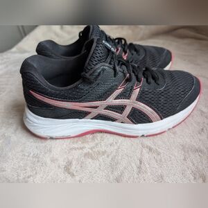 ASICS Women's Size 7.5 Black & Pink Running Sneakers